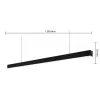 Lineáris függeszték 40W 4500K semleges 120° OSD fekete fehér IP40 120cm Masterled