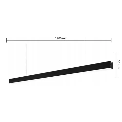 Lineáris függeszték 40W 4500K semleges 120° OSD fekete fehér IP40 120cm Masterled