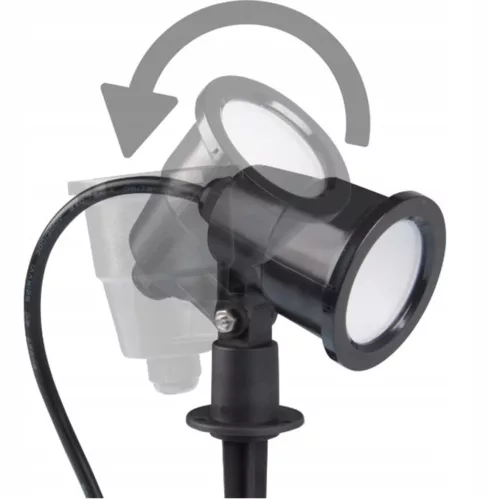 LED kültéri kerti lámpa spotlámpa SERGIO 7W 2700K süllyesztett fekete modern
