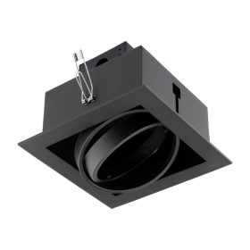   Süllyesztett halogén mozgatható lámpatest GU10 ES111 négyzet alakú fekete