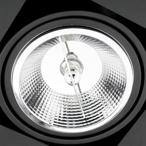 Süllyesztett halogén mozgatható lámpatest GU10 ES111 négyzet alakú fekete