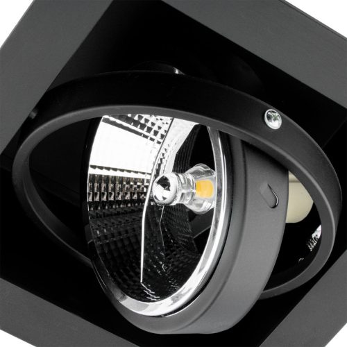 Süllyesztett halogén mozgatható lámpatest GU10 ES111 négyzet alakú fekete