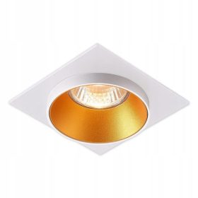   SPOT GU10 négyzet alakú fehérarany süllyesztett lámpatest