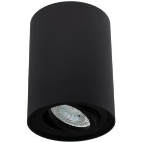   Felületre szerelhető halogén pontcsöves rögzítés GU10 kerek fekete 115mm