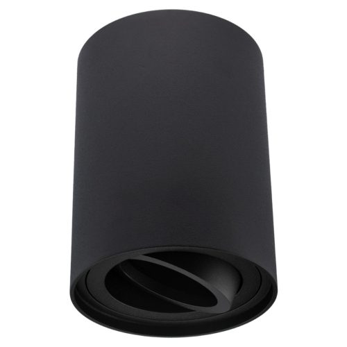 Felületre szerelhető halogén pontcsöves rögzítés GU10 kerek fekete 115mm