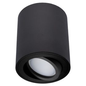   Felületre szerelhető HALOGÉN mozgatható GU10 kerek fekete rögzítő 84mm