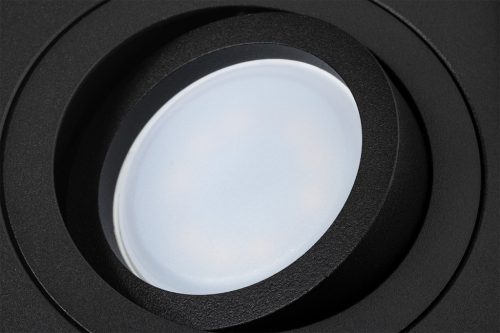 Felületre szerelhető HALOGÉN mozgatható GU10 kerek fekete rögzítő 84mm