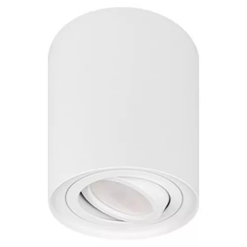 Felületre szerelhető halogéncsöves spotlámpa GU10 kerek, mozgatható fehér, Masterled