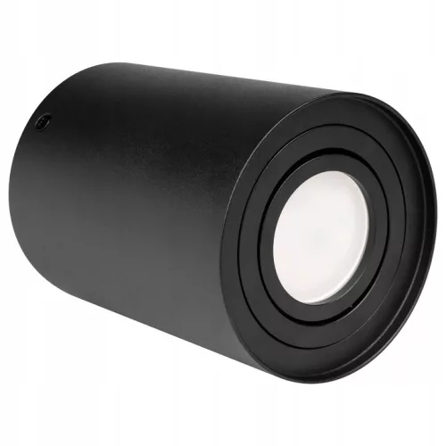 Felületre Szerelt Halogén Csöves Spotlámpa GU10 Kerek Mozgatható Fekete Masterled