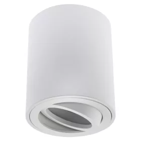   Felületre szerelhető halogéncsöves spotlámpa GU10-es lámpatest, mozgatható, kerek, fehér, Masterled