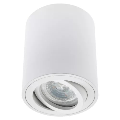 Felületre szerelhető halogéncsöves spotlámpa GU10-es lámpatest, mozgatható, kerek, fehér, Masterled