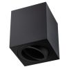 Felületre szerelhető HALOGÉN mozgatható GU10 négyzet alakú fekete rögzítő 84mm