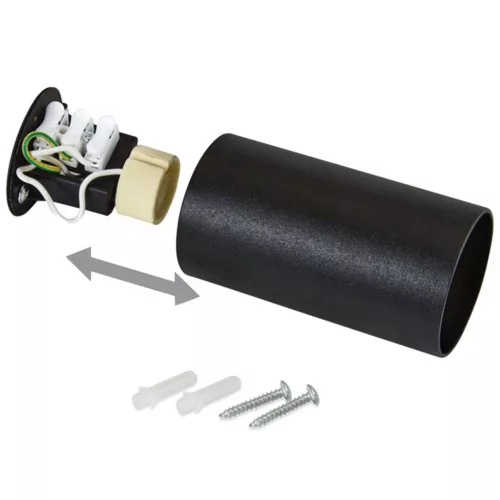 LED felületre szerelt HALOGÉN fix fixture GU10 kerek mennyezeti fekete