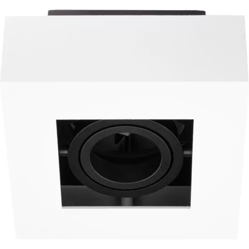 Felületre Szerelt Halogén Csöves Spotlámpa GU10 Négyzetes Mozgatható Fehér Fekete Nemo Masterled