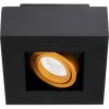 Felületre szerelhető HALOGÉN lámpatest Mozgatható GU10 Négyzet Fekete 85mm NEMO