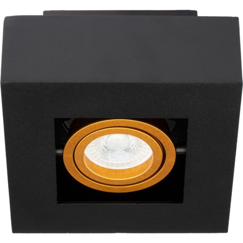 Felületre szerelhető HALOGÉN lámpatest Mozgatható GU10 Négyzet Fekete 85mm NEMO