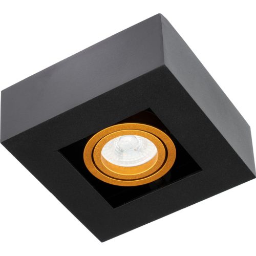 Felületre szerelhető HALOGÉN lámpatest Mozgatható GU10 Négyzet Fekete 85mm NEMO