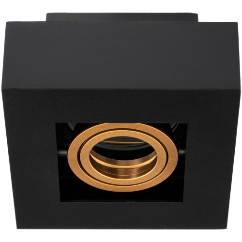 Felületre szerelhető HALOGÉN lámpatest Mozgatható GU10 Négyzet Fekete 85mm NEMO