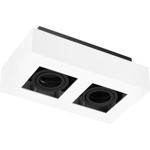 Felületre szerelhető HALOGÉN mozgatható 2x GU10 négyszögletes fehér 85mm NEMO