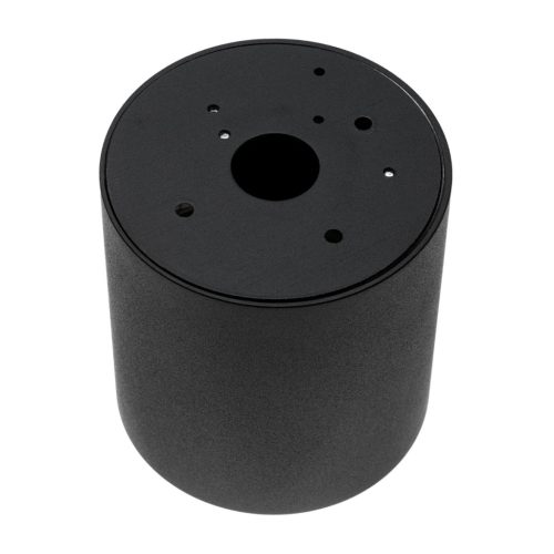 Felületre szerelhető GU10 csöves lámpatest kerek fekete 84mm IP54 Modern