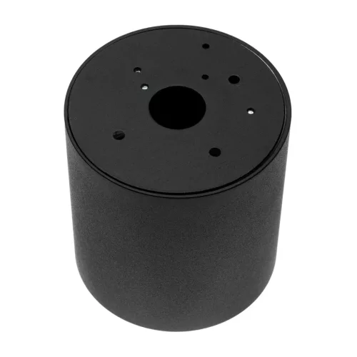 Felületre szerelhető GU10 csöves lámpatest kerek fekete 84mm IP54 Modern