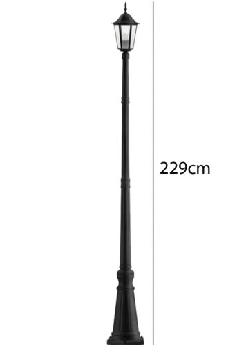 Kerti állólámpa LED oszlop 229cm E27 kültéri dekoratív lámpa