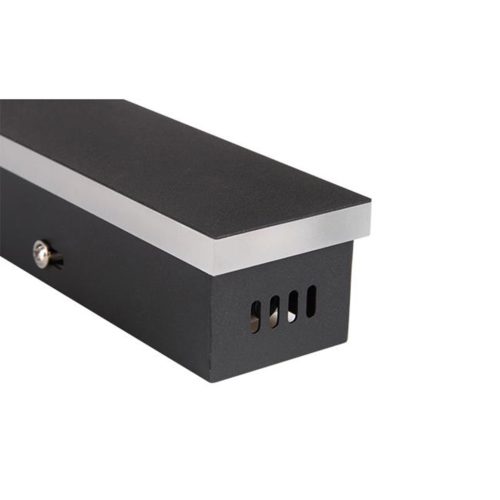 Kerti lámpa LED fali lámpa 19W építészeti lámpatest téglalap fekete 60cm