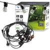 LED girland fényfüzér 40x E27 fekete IP44 20m Masterled