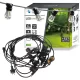 LED girland fényfüzér 40x E27 fekete IP44 20m Masterled