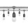 LED girland fényfüzér 10x E27 fekete IP44 10m Masterled