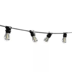 LED girland fényfüzér 20x E27 fekete IP44 20m Masterled