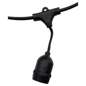 LED girland fényfüzér 5x E27 fekete IP44 5m Masterled