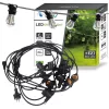 LED girland fényfüzér 20x E27 fekete 10m IP44 Masterled