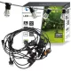 LED girland fényfüzér 20x E27 fekete 10m IP44 Masterled