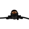 LED girland fényfüzér 20x E27 fekete 20m IP44 Masterled
