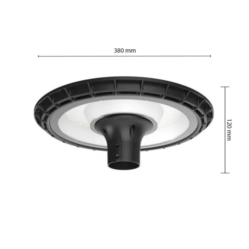 Ramon Masterled LED parklámpa, utcai világítás, 60W, 5155lm, 4000K, semleges, 100°, fekete, IP65