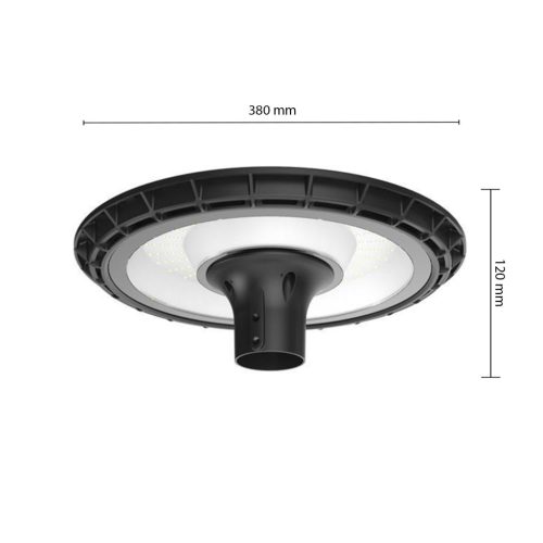 Ramon Masterled LED parklámpa, utcai világítás, 120W, 10465lm, 4000K, semleges, 100°, fekete, IP65