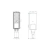 LED utcai lámpa, ipari, közúti lámpatest, 100W, 10000lm, 5000K, hideg, 140°, szürke, IP65, Masterled