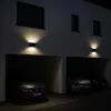Kerti lámpa, fali lámpa, kültéri homlokzat, 337lm, 4000K, semleges, 120°, fekete, IP44, Gantio Masterled