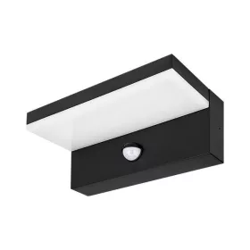   LED kerti lámpa, kültéri homlokzati fali lámpa, 9W, 690lm, 4000K, semleges, 120°, fekete, IP44, Hestio Masterled mozgásérzékelővel