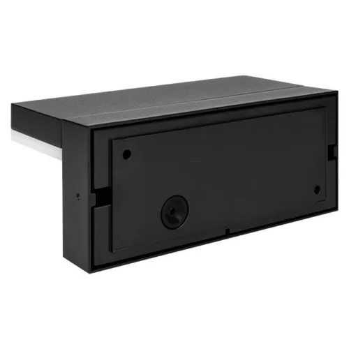 LED kerti lámpa, kültéri homlokzati fali lámpa, 9W, 690lm, 4000K, semleges, 120°, fekete, IP44, Hestio Masterled mozgásérzékelővel