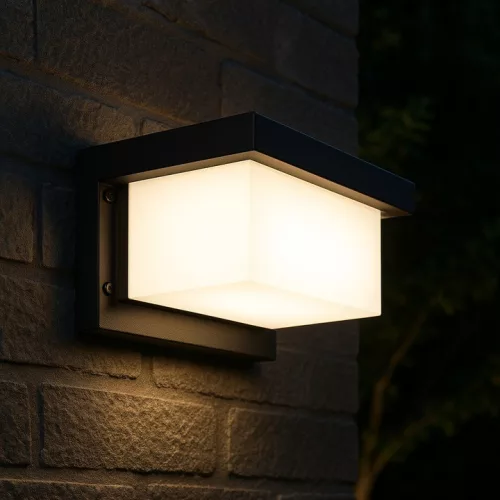 Lámpa Kerti Lámpatest Kültéri Fali Lámpa E27 Fekete IP54 Lagos Masterled