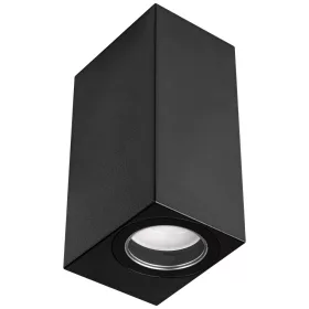   Kerti fali lámpa, kültéri homlokzati világítás, 2x GU10 60° fekete IP44, Lida Masterled