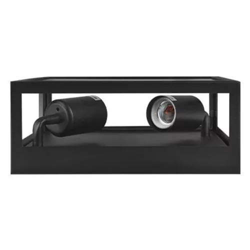 Kerti fali lámpa, Kültéri fali lámpa, 2x E27, 360°, Fekete, IP44, Lidio Masterled