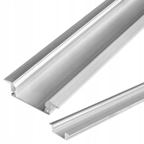 Profil LED szalagokhoz, fekete eloxált, süllyesztett, 1 m, Masterled