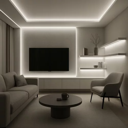 Profil LED szalagokhoz, fekete eloxált, süllyesztett, 1 m, Masterled