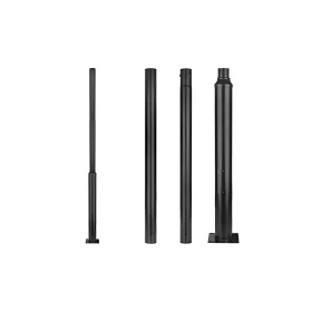   Világítási oszlop 4m SQ 76mm talp 20x20cm fekete Masterled