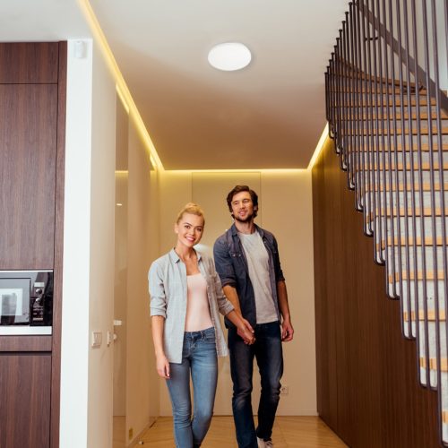 LED fürdőszobai mennyezeti lámpa ERIK 12W 4000K IP44 mikrohullámú mozgásérzékelő