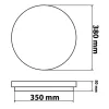 LED fürdőszobai mennyezeti lámpa KIRO 24W 4000K IP44 Mikrohullámú mozgásérzékelő MasterLED