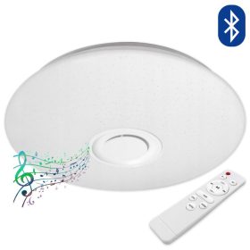   LED PLAIN 50cm kerek mennyezeti lámpa RGBW 3000K-6500K + távirányító BLUETOOTH HANGSZÓRÓ
